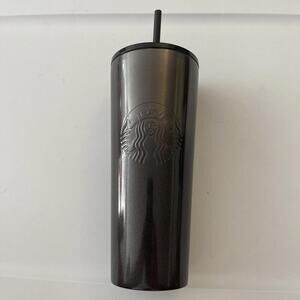 Starbucks 24oz Stainless Steel Black Silver Gradient Shimmer Cold Tumbler